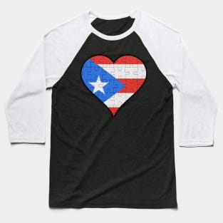 Puerto Rican Jigsaw Puzzle Heart Design - Gift for Puerto Rican With Puerto Rico Roots Baseball T-Shirt